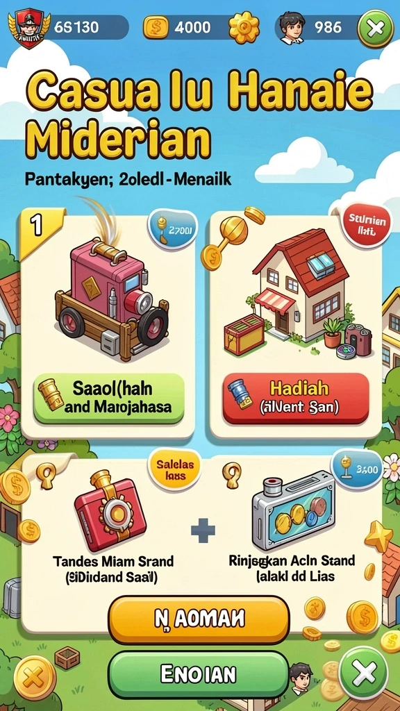 Berbagai pilihan senjata dalam permainan.