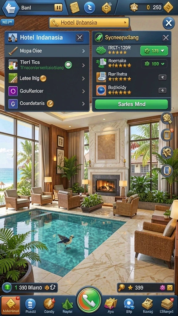 Screenshot ini menampilkan berbagai pilihan permainan yang tersedia.