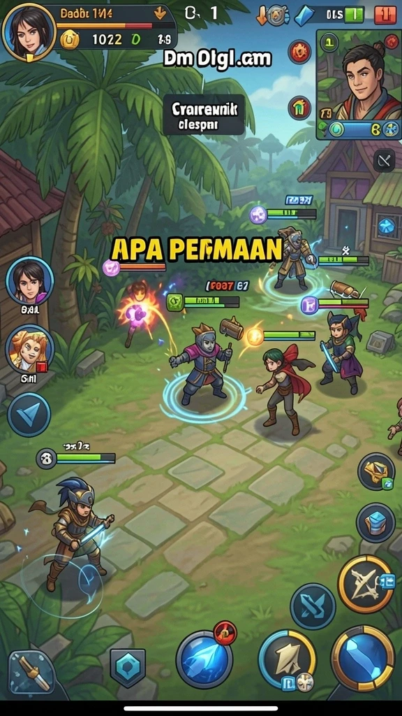 Tampilan grafis dunia yang kaya akan warna.