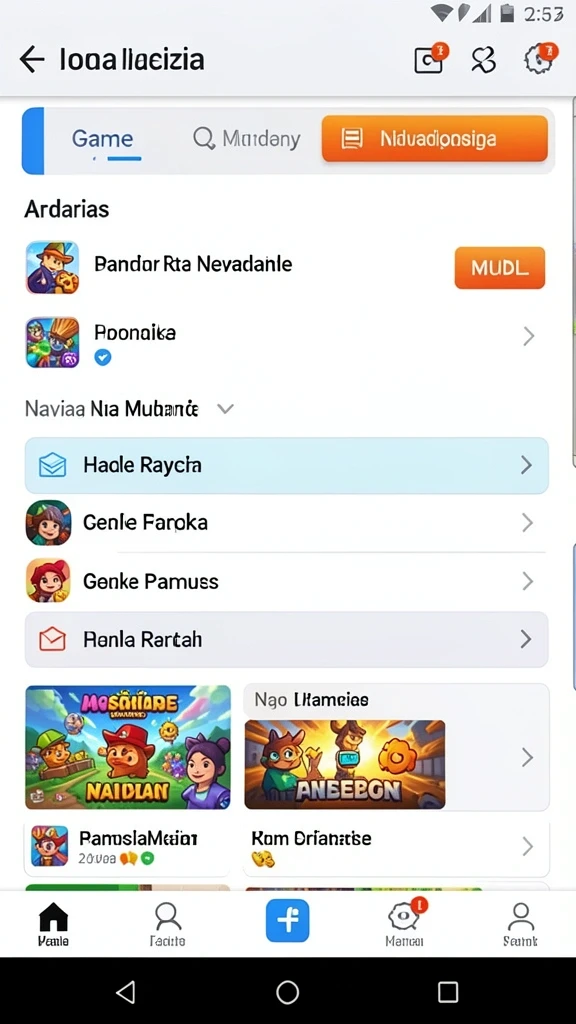 Fitur sosial untuk berinteraksi dengan teman.