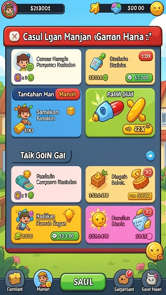 Fitur chat untuk berinteraksi dengan pemain lain.