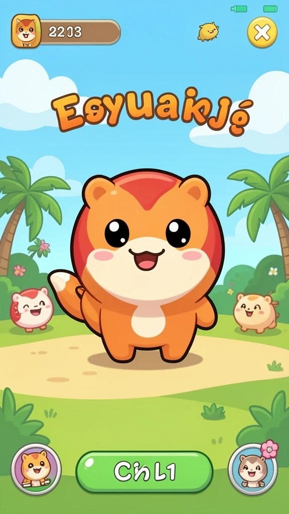 Tampilan awal game yang menarik dan penuh warna.