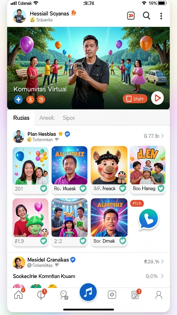 Fitur komunitas yang memungkinkan interaksi antar pemain.