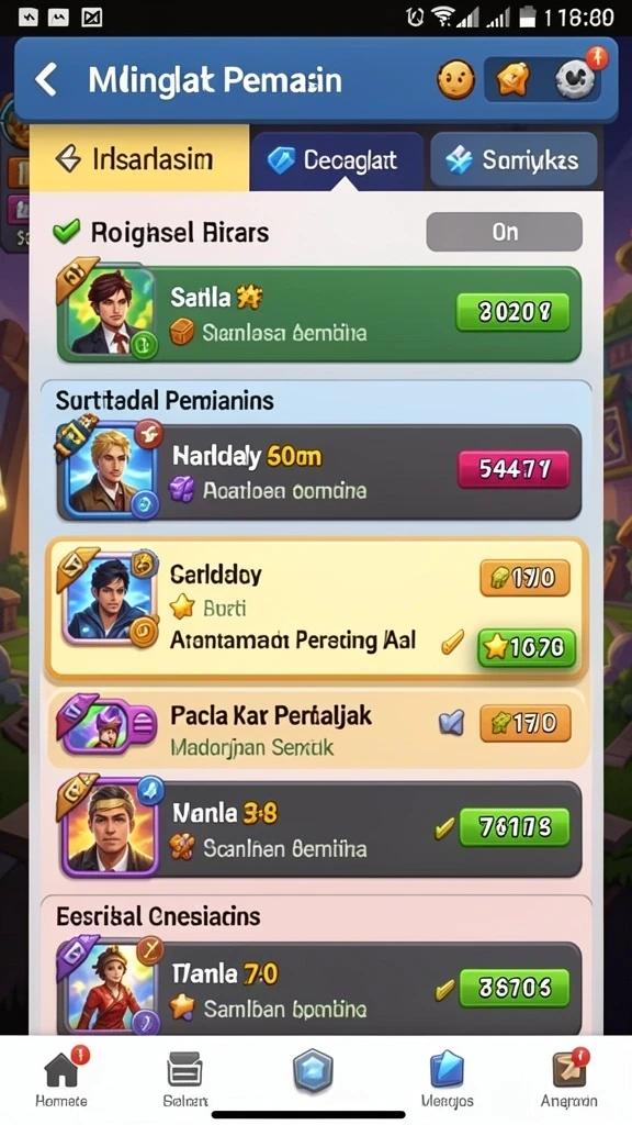 Tampilan permainan slot yang menarik dan colorful.