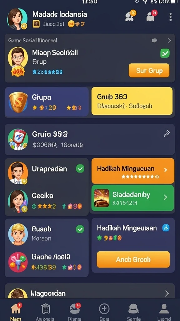 Fitur live chat untuk berinteraksi dengan pemain lain.