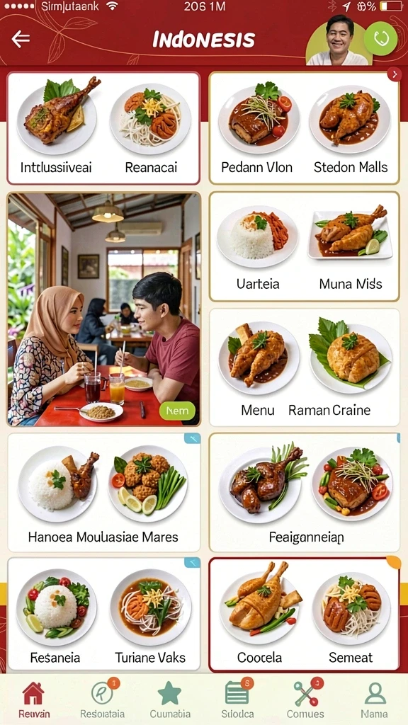 Tampilan menu utama yang menarik dan intuitif.