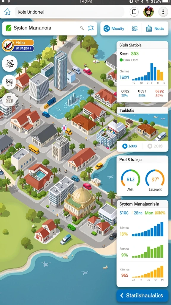 Screenshot kedua menampilkan lingkungan dunia fantastis yang kaya dan detail.